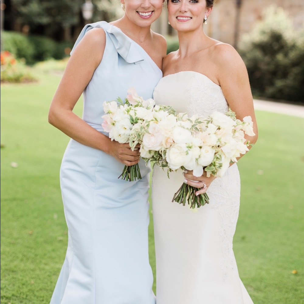 Amsale Sierra gown in ICE BLUE